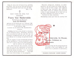 DP Frans Van Nedervelde ° Sint-Antelinks Herzele 1886 †  Sint-Lievens-Esse 1960 // Baumon Callebaut Aurousseau - Santini