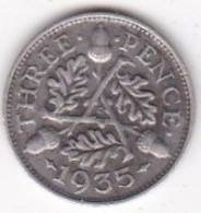 Grande Bretagne. 3 Pence 1935 . George V, En Argent , KM# 831, Superbe - F. 3 Pence