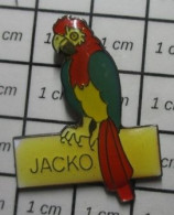 1418B Pin's Pins / Beau Et Rare / ANIMAUX / OISEAU PERROQUET MULTICOLORE JACKO CHIRACKO Par DE BEUKELAER - Animaux