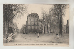 CPA RENNES (Ille Et Vilaine) - Perspective De La Rue POULLAIN-DUPARC Et Du Boulevard De La LIBERTE - Rennes
