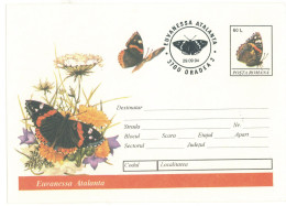 IP 94 - 027a BUTTERFLY, Romania - Stationery - Used - 1994 - Entiers Postaux