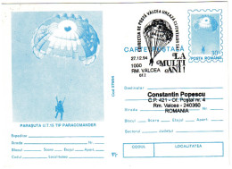 IP 94 - 079 PARACHUTTING, Romania - Stationery - Used - 1994 - Entiers Postaux