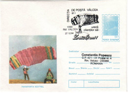 IP 94 - 098 PARACHUTTING, Romania - Stationery - Used - 1994 - Entiers Postaux