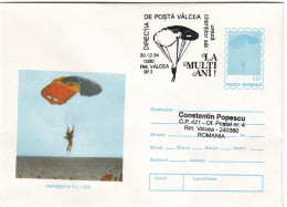 IP 94 - 099 PARACHUTTING, Romania - Stationery - Used - 1994 - Entiers Postaux