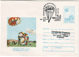 IP 94 - 0101 PARACHUTTING, Romania - Stationery - Used - 1994 - Entiers Postaux