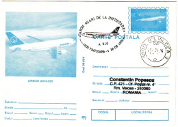 IP 94 - 081 AIRPLANE - AIRBUS A 310-300, Romania - Stationery - Used - 1994 - Entiers Postaux