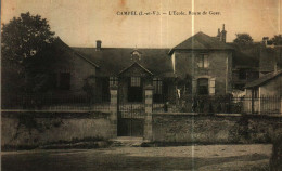 CPA  (35)    CAMPEL   L'Ecole, Route De Guer - Altri & Non Classificati
