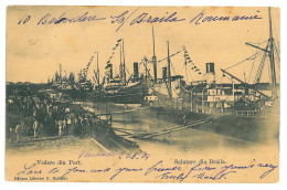 RO 35 - 24199 BRAILA, Harbor, Ships, Litho, Romania - Old Postcard - Used - 1904 - Rumania