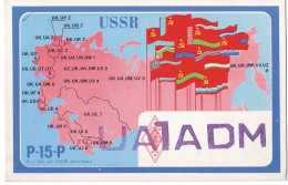 Q 37 - 246-a RUSSIA, URSS, Flags And Map - 1971 - Radio Amatoriale