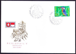 Switzerland 1967 Grenchen Cancel Cover, Common Kingfisher, Birds - Koekoeken En Toerako's