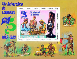 Guinea Bissau 1982, 75th Scout, Block - Ungebraucht