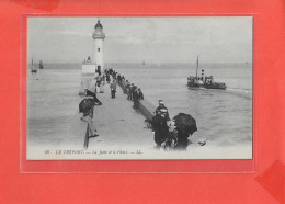 76 LE TREPORT Cpa Animée La Jetée Et Le Phare    48 Edit LL - Le Treport