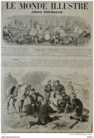 Espagnols Soignant Un Prisonnier Maure Blessé à La Journée Du 20 Décembre 1859 - Page Original 1860 - Documenti Storici