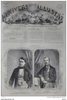 M. Le Comte Walewski, Ancien Ministre - M. Thouvenel, Nouveau Ministre Des Affaire étrangères - Page Original 1860 - Documenti Storici