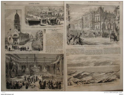 Napoléon III - Voyage De Leurs Majestés - Arrêt à Châlon - Arrivée à L'hôtel De Ville De Lyon- Page Original Double 1860 - Historische Dokumente