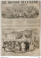 Aspect De La Place De L'Hôtel-de-Ville De Cap-Town (Cap De Bonne-Espérance) - Page Original 1860 - Historische Dokumente