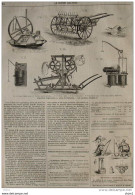 Exposition D'agriculture Au Palais De L'Industrie, Les Machines (planche 3) - Page Original 1860 - Historische Dokumente