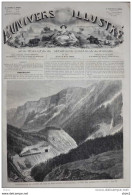 Inauguration Du Chemin De Fer De Pontarlier à Neufchâtel, Entrée Des Gorges De La Reuss - Page Original 1860 - Historische Dokumente