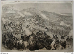 Guerre Du Maroc - Bataille De Castillejos - Page Original Double 1860 - Documentos Históricos