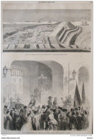 Intérieur Du Premier Fort Du Pei-ho - Arrivée De Victor-Emmanuel Au Palais Royal à Naples - Page Original 1860 - Documentos Históricos