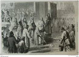 La Bénédiction De La Neva, à Saint-Petersbourg, Le Jour De Rois - Page Original 1860 - Documentos Históricos