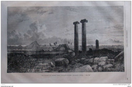 Les Ruines De Sardes Dans L'Eyalet D'Aydin - Page Original 1860 - Historical Documents