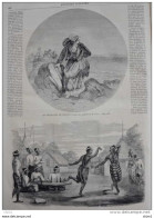 Les Pecheuses De Moules - Une Danse Birmane - Page Original 1860 - Historical Documents