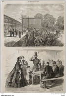 Le Prince Impérial Visitant Le Poste De La Carrière Dans Le Parc Réservé De Saint-Cloud - Page Original 1860 - Documentos Históricos