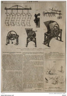 Machines Et Instruments D'agriculture De La Fabrique De M. Peltier - Page Original 1860 - Historical Documents