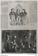 Les Trois Artistes Lilliputiens, Kiss Jossy, Piccolo, Vounderlich - Le Jour De Rois En Normandie - Page Original 1860 - Historical Documents