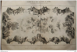 Plafond De La Salle Des états Au Louvre - Page Original Double 1860 - Documentos Históricos