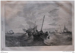 Pêcheurs Dans Le Golfe De Lion -  Page Original 1860 - Historische Dokumente