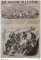 Siège De Gaete -vedettes Piémontaises Les Plus Rapprochées De La Place - Page Original 1860 - Historische Dokumente