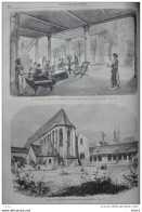 Un Intérieur Anglais à Victoria - Vue De L'ancienne Chartreuse De Nuremberg - Page Original 1860 - Documenti Storici