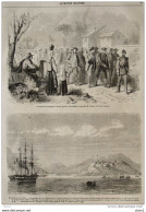 Volontaires Rejoignant L'armée Papale - Occupation De L'île Chusan Par Les Forces Navales - Page Original 1860 - Historische Dokumente