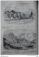 Vue De Ferriolo Sur Le Lac Majeur - Un Attelage De Labour Dans  Le Midi De La France - Page Original 1860 - Documentos Históricos