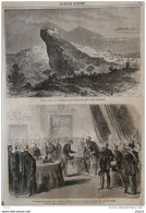 Vue De L'Abul Et De La Résidence Du Kan Teham-Kao, Près Choura - M. Ricasoli,gouverneur De La Toscane Page Original 1860 - Historische Documenten