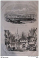 Vue De La Mosquée Et De La Fontaine Du Sultan Achmet à Constantinople -  Page Original 1860 - Historical Documents