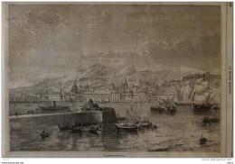 Vue Générale De Messine - Page Original 1860 - Historische Dokumente