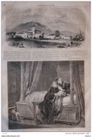 Vue Du Couvent Et Du Palais Des Vladikas à Cettigne - Les Enfants D'Edouard -  Page Original 1860 - Documenti Storici