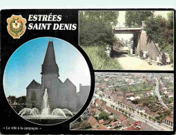 60 - Estrées Saint Denis - Multivues - Blasons - CPM - Voir Scans Recto-Verso - Estrees Saint Denis