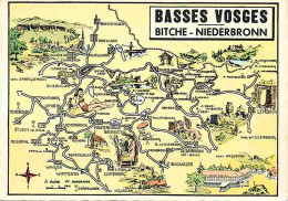 57 - Moselle - Basses Vosges - Bitche - Niederbronn - Carte Géographique - Carte Neuve - CPM - Voir Scans Recto-Verso - Andere & Zonder Classificatie