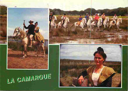 Animaux - Chevaux - Camargue - Multivues - Gardian - Chevauchée De Gardians - Arlésienne - CPM - Voir Scans Recto-Verso - Cavalli