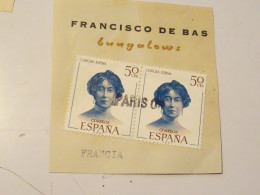 ESPAGNE Oblitération Griffe PARIS -FRANCISCO DE BAS - Used Stamps