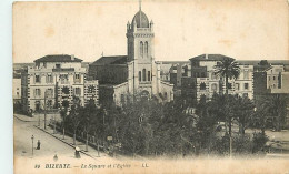 Tunisie - Bizerte - Le Square Et L'Eglise - CPA - Voir Scans Recto-Verso - Tunesië