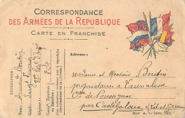 CARTE FRANCHISE MILITAIRE. Expédié Par Un Soldat Du 88° Régiment D'Infanterie. Vers Poussignac. - Sonstige & Ohne Zuordnung