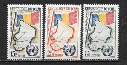 1960 - N° 63 à 65 **MNH - Admission à L'ONU - Tschad (1960-...)