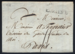 Morbihan - LaC Cursive L'ORIENT Pour Trésorier Des Gardes Suisses Du Roi Paris - 24/09/1788 - 1701-1800: Vorläufer XVIII