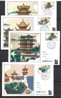 CHINE. N°2852-5 De 1987 Sur 4 Cartes Maximum. Monuments De La Chine Ancienne. - Monumenten