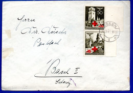 1324.POLAND POSTAL HISTORY 1941 GENERALGOUVERNEMENT RED CROSS USED IN GERMANY, COVER ESSEN TO SWITZERLAND, WW II - Governo Generale